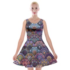 Texture, Pattern, Abstract Velvet Skater Dress by nateshop