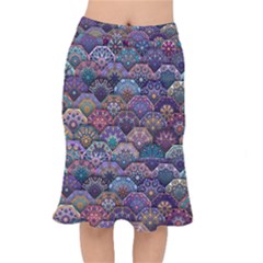 Texture, Pattern, Abstract Short Mermaid Skirt by nateshop