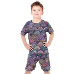 Texture, Pattern, Abstract Kids  T-shirt And Shorts Set