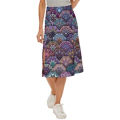 Texture, Pattern, Abstract Midi Panel Skirt by nateshop