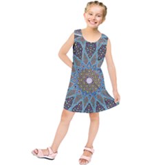 Tile, Geometry, Pattern, Points, Abstraction Kids  Tunic Dress by nateshop