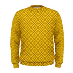 Yellow Floral Pattern Vintage Pattern, Yellow Background Men s Sweatshirt