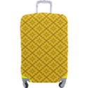 Yellow Floral Pattern Vintage Pattern, Yellow Background Luggage Cover (Large) View1