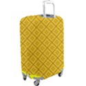 Yellow Floral Pattern Vintage Pattern, Yellow Background Luggage Cover (Large) View2