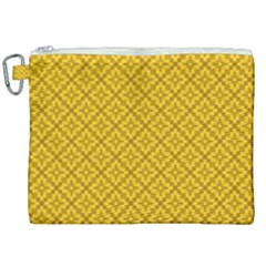 Yellow Floral Pattern Vintage Pattern, Yellow Background Canvas Cosmetic Bag (xxl) by nateshop