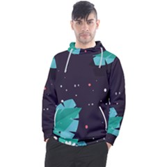 Leaves Flowers Border Frame Floral Men s Pullover Hoodie by Grandong