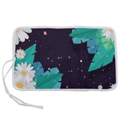 Leaves Flowers Border Frame Floral Pen Storage Case (s) by Grandong