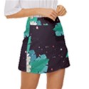 Leaves Flowers Border Frame Floral Mini Front Wrap Skirt View3