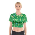 Golf Course Par Golf Course Green Cotton Crop Top View1