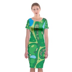 Golf Course Par Golf Course Green Classic Short Sleeve Midi Dress