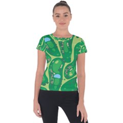 Golf Course Par Golf Course Green Short Sleeve Sports Top  by Grandong