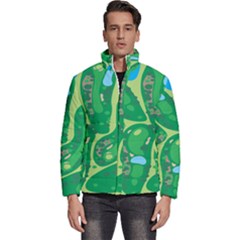 Golf Course Par Golf Course Green Men s Puffer Bubble Jacket Coat by Grandong