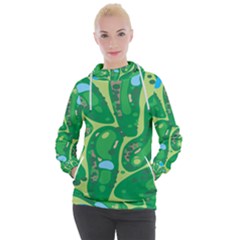 Golf Course Par Golf Course Green Women s Hooded Pullover by Grandong