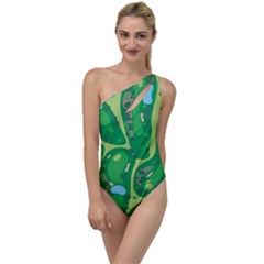 Golf Course Par Golf Course Green To One Side Swimsuit by Grandong