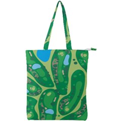 Golf Course Par Golf Course Green Double Zip Up Tote Bag by Grandong