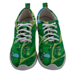 Golf Course Par Golf Course Green Women Athletic Shoes by Grandong