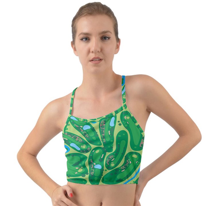 Golf Course Par Golf Course Green Mini Tank Bikini Top