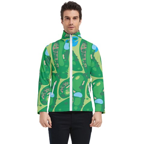 Golf Course Par Golf Course Green Men s Bomber Jacket by Grandong