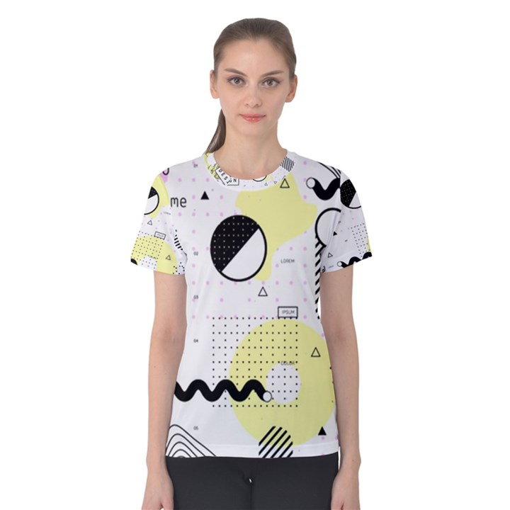 Graphic Design Geometric Background Women s Cotton T-Shirt