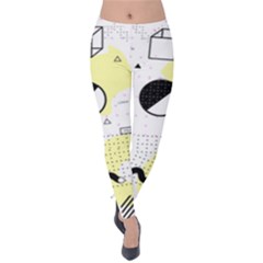 Graphic Design Geometric Background Velvet Leggings