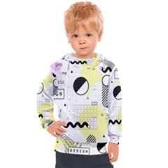 Graphic Design Geometric Background Kids  Hooded Pullover by Grandong