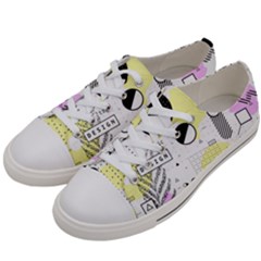 Graphic Design Geometric Background Men s Low Top Canvas Sneakers by Grandong