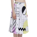 Graphic Design Geometric Background A-Line Full Circle Midi Skirt With Pocket View3