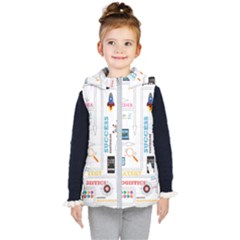 Startup Business Organization Kids  Hooded Puffer Vest