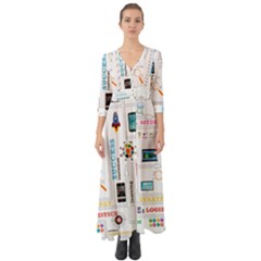 Startup Business Organization Button Up Boho Maxi Dress by Grandong