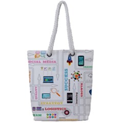 Startup Business Organization Full Print Rope Handle Tote (small) by Grandong