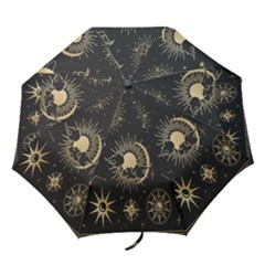 Asian Set With Clouds Moon Sun Stars Vector Collection Oriental Chinese Japanese Korean Style Folding Umbrellas by Grandong