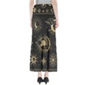 Asian Set With Clouds Moon Sun Stars Vector Collection Oriental Chinese Japanese Korean Style Full Length Maxi Skirt View2