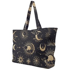 Asian Set With Clouds Moon Sun Stars Vector Collection Oriental Chinese Japanese Korean Style Simple Shoulder Bag by Grandong