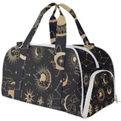 Asian Set With Clouds Moon Sun Stars Vector Collection Oriental Chinese Japanese Korean Style Burner Gym Duffel Bag by Grandong