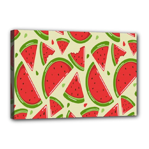 Cute Watermelon Seamless Pattern Canvas 18  x 12  (Stretched)