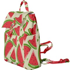 Cute Watermelon Seamless Pattern Buckle Everyday Backpack