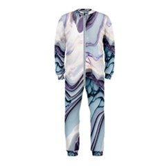 Marble Abstract White Pink Dark Onepiece Jumpsuit (kids) by Grandong