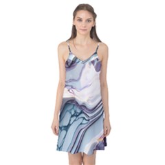 Marble Abstract White Pink Dark Camis Nightgown  by Grandong