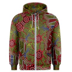 Authentic Aboriginal Art - Connections Men s Zipper Hoodie