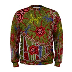 Authentic Aboriginal Art - Connections Men s Sweatshirt