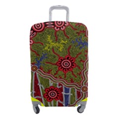 Authentic Aboriginal Art - Connections Luggage Cover (small) by hogartharts