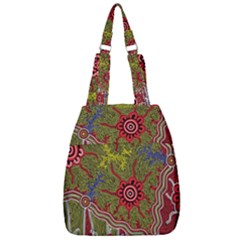 Authentic Aboriginal Art - Connections Center Zip Backpack by hogartharts