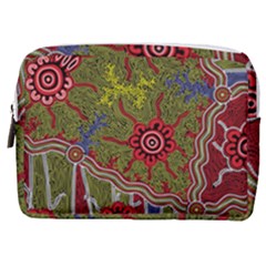 Authentic Aboriginal Art - Connections Make Up Pouch (medium) by hogartharts