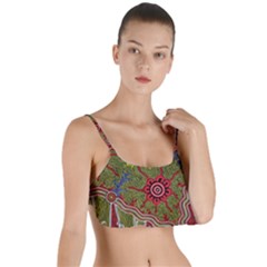 Authentic Aboriginal Art - Connections Layered Top Bikini Top  by hogartharts