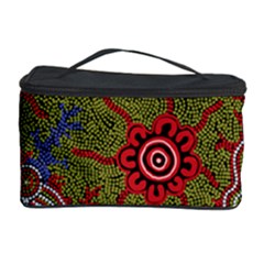 Authentic Aboriginal Art - Connections Cosmetic Storage Case by hogartharts