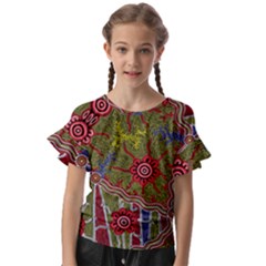 Authentic Aboriginal Art - Connections Kids  Cut Out Flutter Sleeves by hogartharts