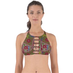 Authentic Aboriginal Art - Connections Perfectly Cut Out Bikini Top by hogartharts