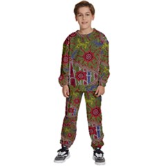 Authentic Aboriginal Art - Connections Kids  Sweatshirt Set