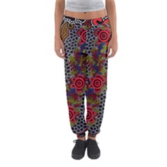 Authentic Aboriginal Art - Gathering Women s Jogger Sweatpants by hogartharts