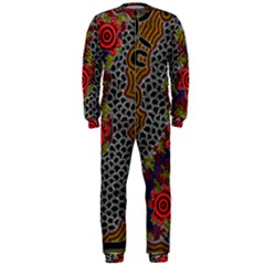 Authentic Aboriginal Art - Gathering Onepiece Jumpsuit (men)